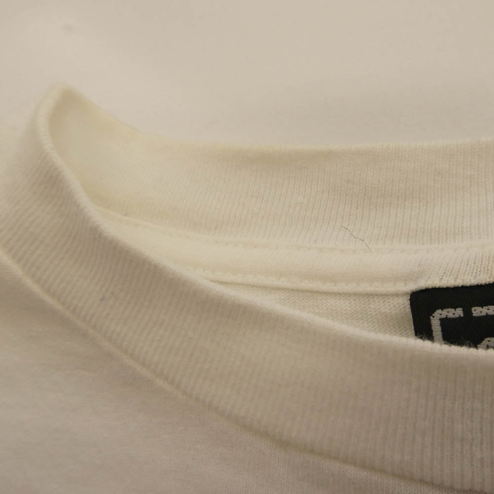 SAINT MICHAEL セントマイケル 24SS SM-YS8-0000-012 TEE RIBON SAINT リボンセント 半袖 ロゴ プリント Tシャツ ホワイト系 L【中古】