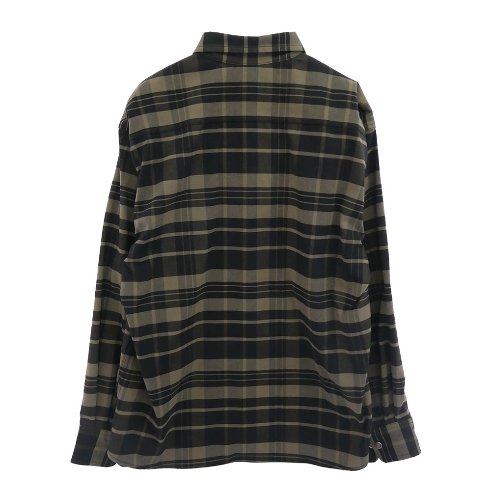 THE NORTH FACE ノースフェイス NR62031 ロング スリーブ ストレッチ フランネル 長袖 シャツ ブラウン系 ダークブラウン系 M【中古】