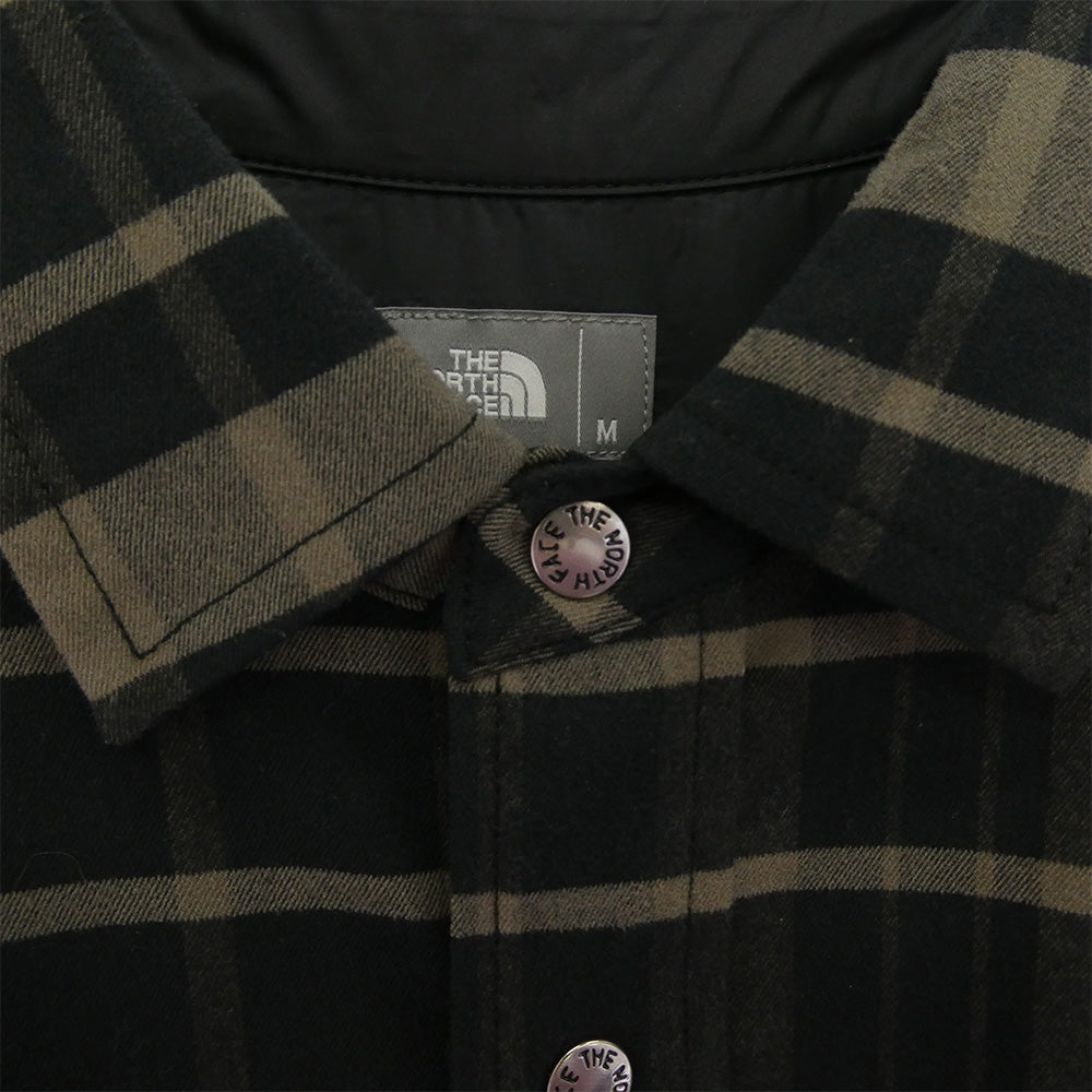 THE NORTH FACE ノースフェイス NR62031 ロング スリーブ ストレッチ フランネル 長袖 シャツ ブラウン系 ダークブラウン系 M【中古】