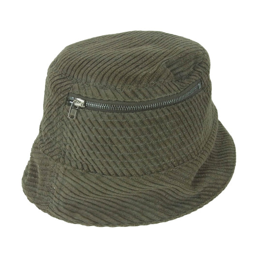 Rick Owens リックオウエンス DA02B4475-HC DRKSHDW ダークシャドウ Corduroy Bucket Hat コーデュロイ バケットハット 帽子 グレー系 DUST 34【中古】