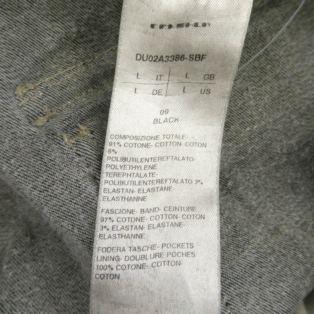 Rick Owens リックオウエンス 21AW DU02A3386-SBF DRKSHDW ダークシャドウ MASTODON CUT PANTS マストドン カット ブラックデニム カーゴパンツ ブラック系 L【中古】