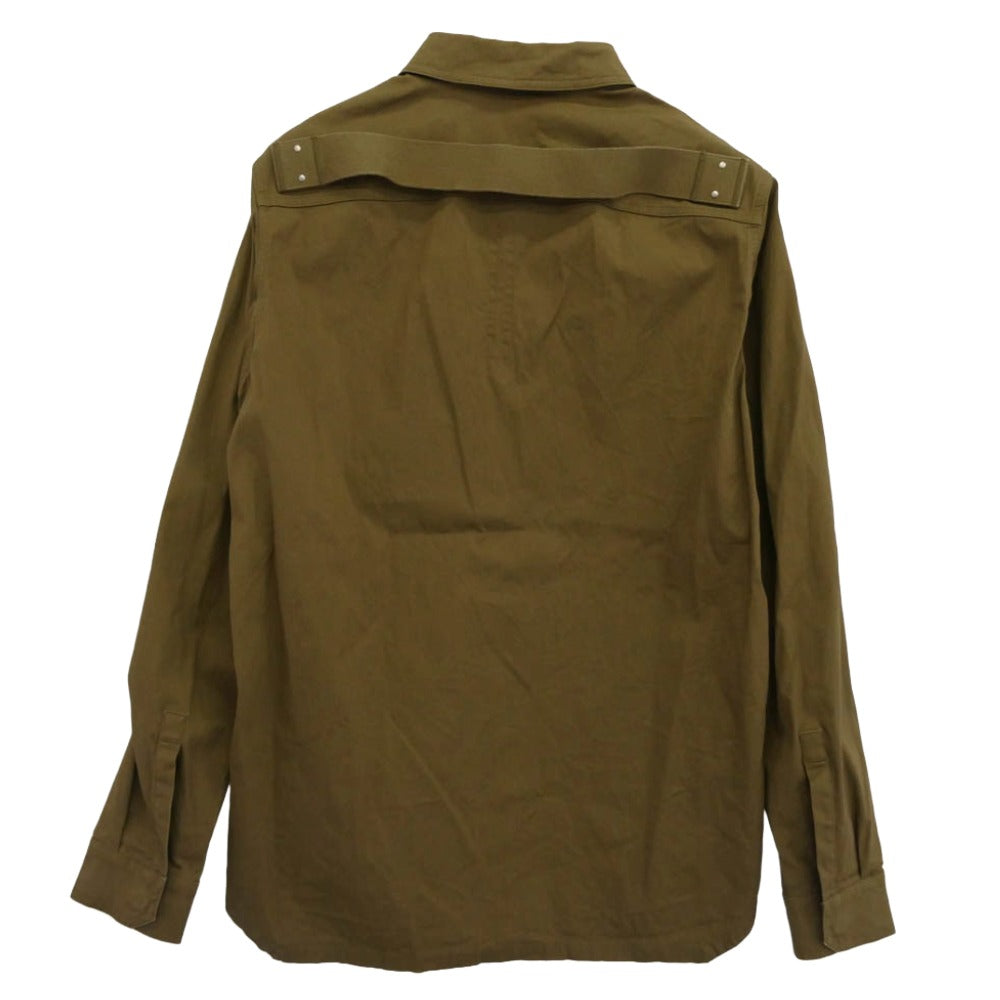 Rick Owens リックオウエンス 24AW RU02D6236-TE PORTERVILLE期 TE素材 OUTER SHIRT アウターシャツ 長袖 シャツ ブラウン系 48【中古】