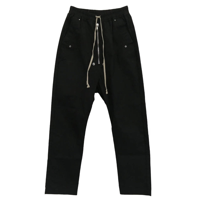 Rick Owens リックオウエンス 24SS RU01D3361-TE LIDO期 BELA PANTS ドローストリング ワイドテーパード ベラパンツ ブラック系 44【中古】
