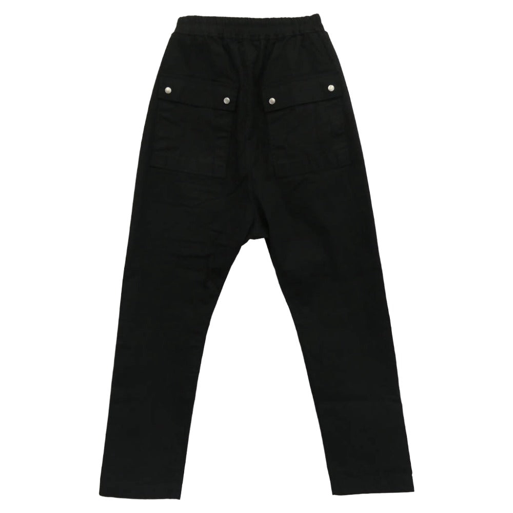 Rick Owens リックオウエンス 24SS RU01D3361-TE LIDO期 BELA PANTS ドローストリング ワイドテーパード ベラパンツ ブラック系 44【中古】 Rick Owens リックオウエンス 24SS RU01D3361-TE LIDO期 BELA PANTS