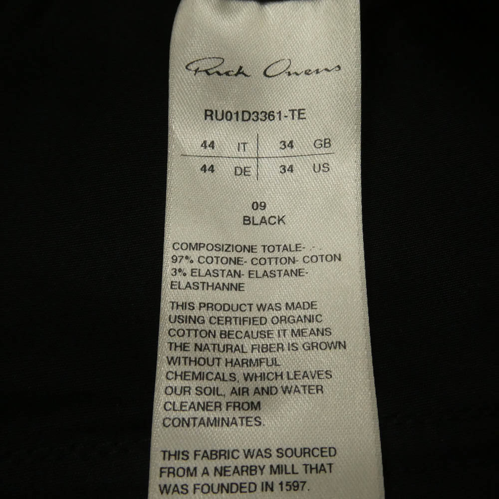 Rick Owens リックオウエンス 24SS RU01D3361-TE LIDO期 BELA PANTS ドローストリング ワイドテーパード ベラパンツ ブラック系 44【中古】