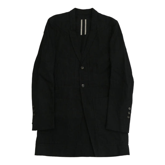 Rick Owens リックオウエンス 22AW RU02B2723-CHB STROBE期 LIDO JACKET リド ジャケット ロング テーラードジャケット タキシード ブラック系 38【中古】