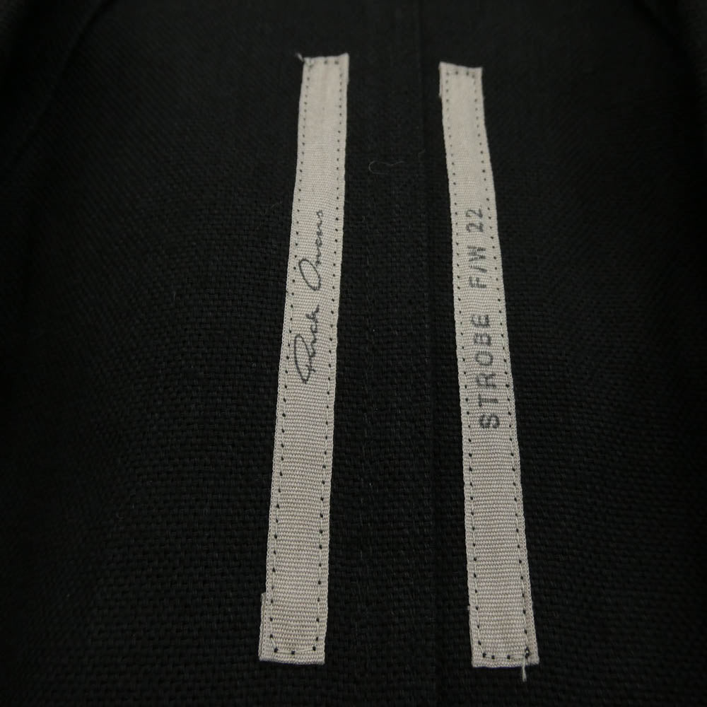 Rick Owens リックオウエンス 22AW RU02B2723-CHB STROBE期 LIDO JACKET リド ジャケット ロング テーラードジャケット タキシード ブラック系 38【中古】