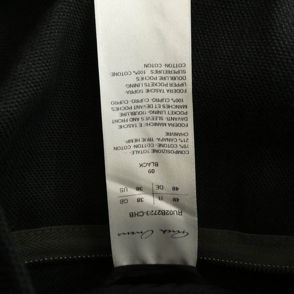 Rick Owens リックオウエンス 22AW RU02B2723-CHB STROBE期 LIDO JACKET リド ジャケット ロング テーラードジャケット タキシード ブラック系 38【中古】