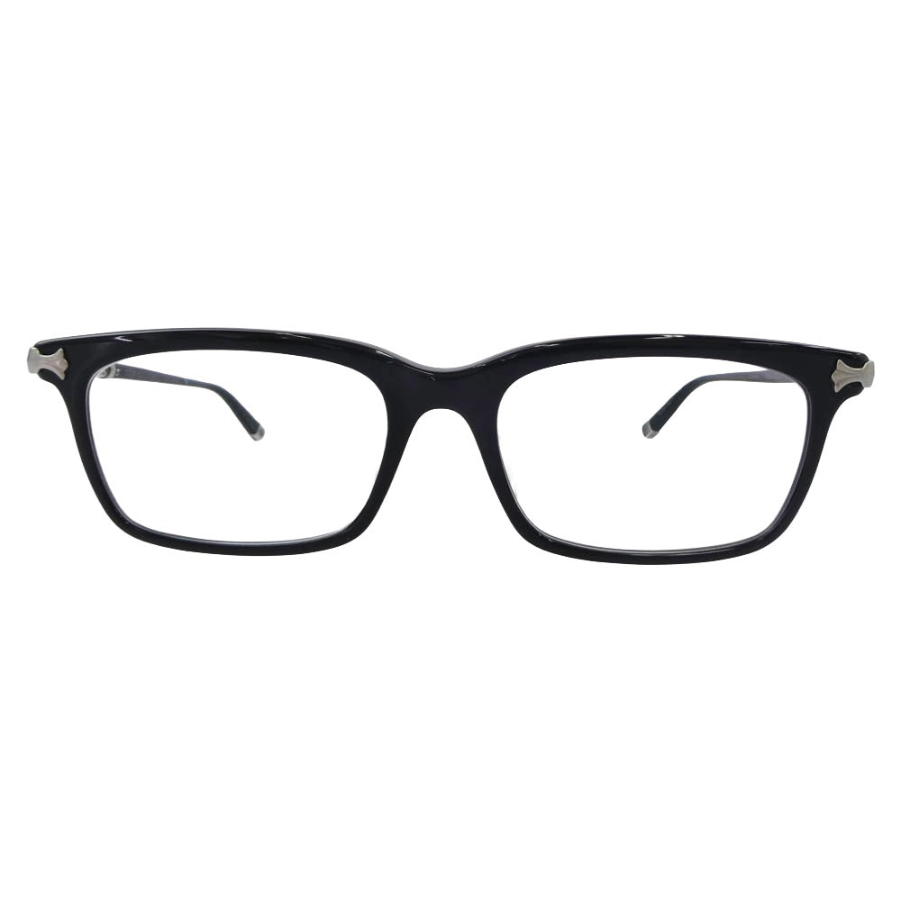 CHROME HEARTS クロムハーツ（原本無） FUN HATCH-A クロステンプル クリアレンズ サングラス アイウェア 眼鏡 ブラック系 54□18-148【中古】