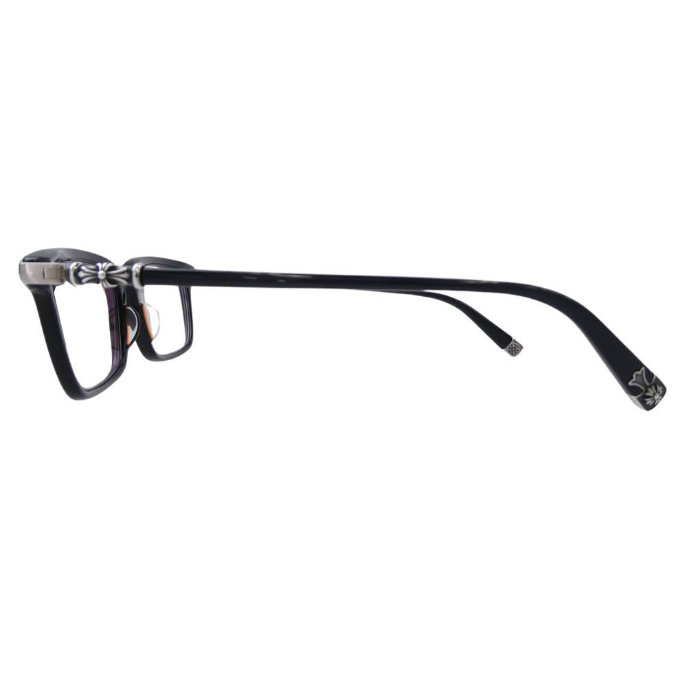 CHROME HEARTS クロムハーツ（原本無） FUN HATCH-A クロステンプル クリアレンズ サングラス アイウェア 眼鏡 ブラック系 54□18-148【中古】