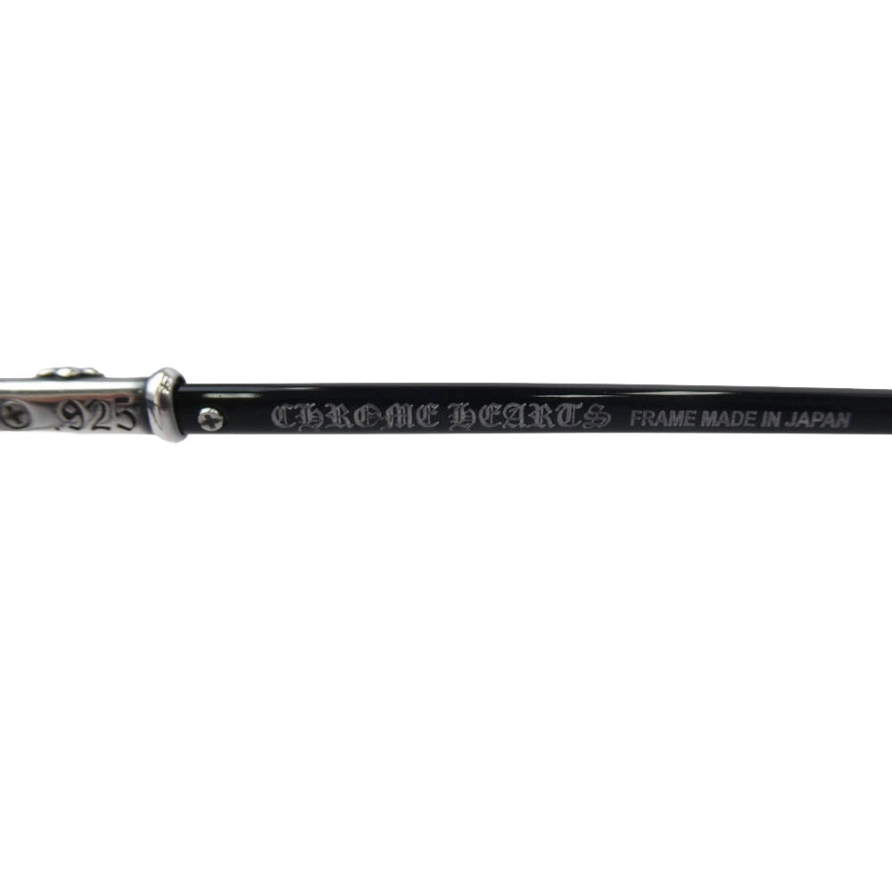 CHROME HEARTS クロムハーツ（原本無） FUN HATCH-A クロステンプル クリアレンズ サングラス アイウェア 眼鏡 ブラック系 54□18-148【中古】