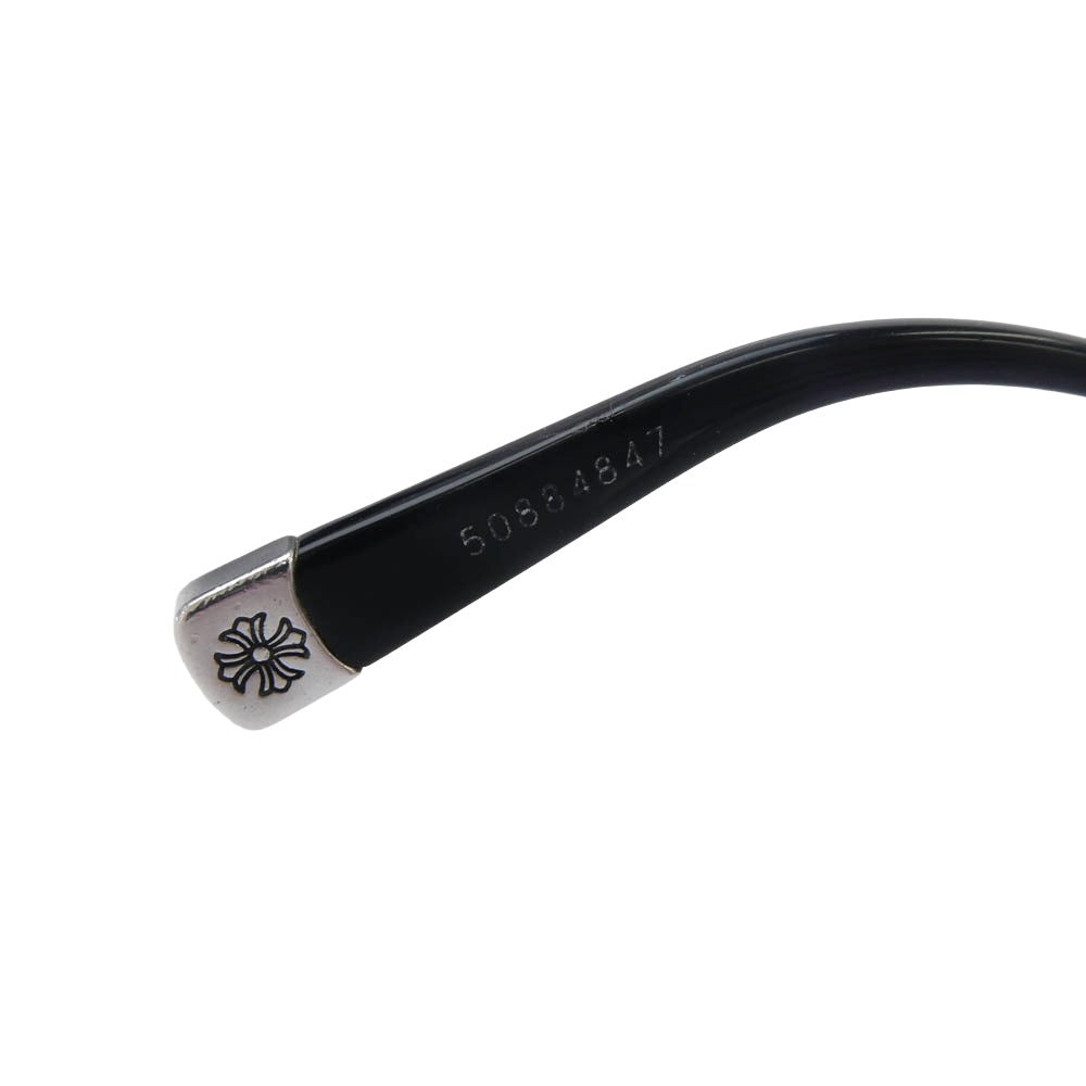 CHROME HEARTS クロムハーツ（原本無） FUN HATCH-A クロステンプル クリアレンズ サングラス アイウェア 眼鏡 ブラック系 54□18-148【中古】