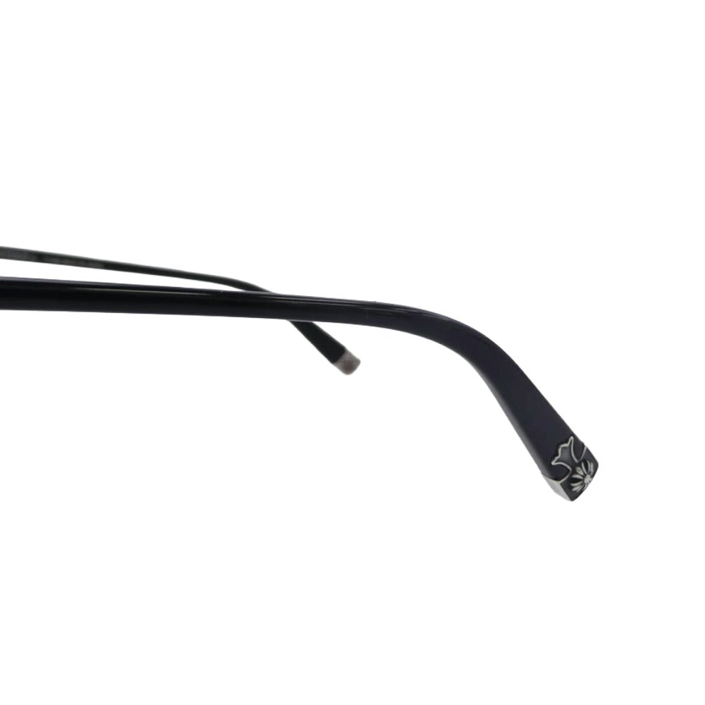 CHROME HEARTS クロムハーツ（原本無） FUN HATCH-A クロステンプル クリアレンズ サングラス アイウェア 眼鏡 ブラック系 54□18-148【中古】