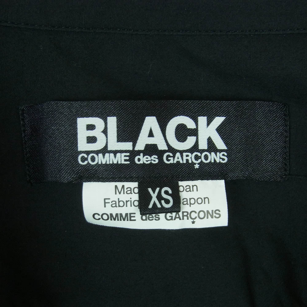 BLACK COMME des GARCONS ブラックコムデギャルソン AD2017 1T-B016 ランダムステッチデザイン 長袖 シャツ ブラック系 ホワイト系 XS【中古】