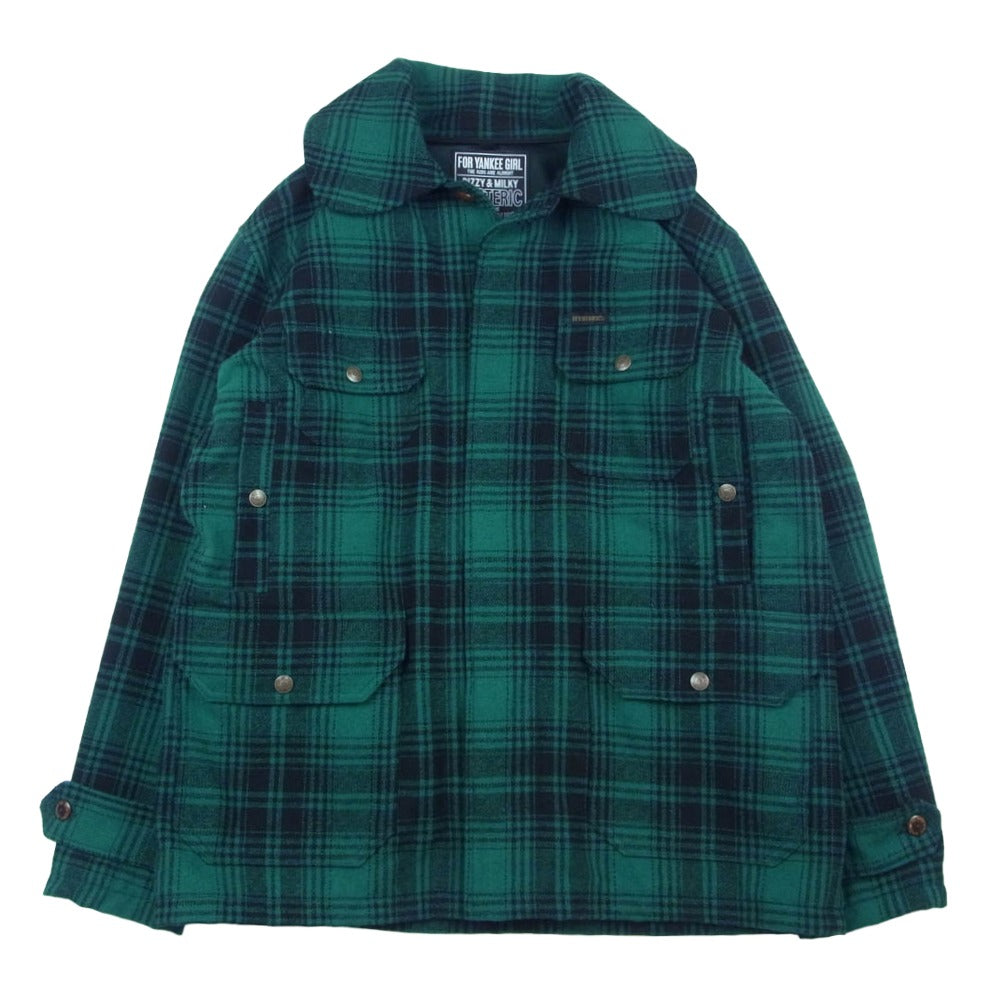 HYSTERIC GLAMOUR ヒステリックグラマー 22AW 02223AB07 オンブレーチェック クルーザージャケットマッキーノコート グリーン系 M【中古】
