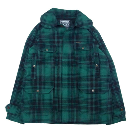 HYSTERIC GLAMOUR ヒステリックグラマー 22AW 02223AB07 オンブレーチェック クルーザージャケットマッキーノコート グリーン系 M【中古】