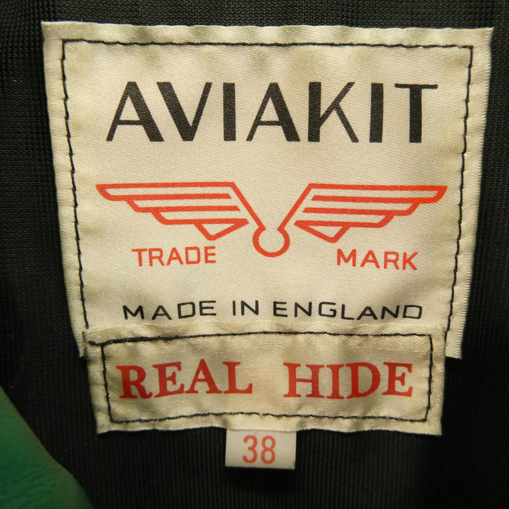 Lewis Leathers ルイスレザー 英国製 441T CYCLONE TIGHT FIT サイクロン ホースハイド ライダース ジャケット グリーン グリーン系 38【中古】