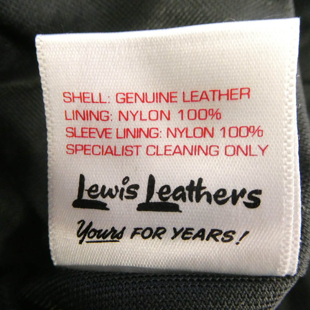 Lewis Leathers ルイスレザー 英国製 391T LIGHTNING TIGHT FIT ライトニング シープスキン ライダース ジャケット ブラック ブラック系 38【中古】