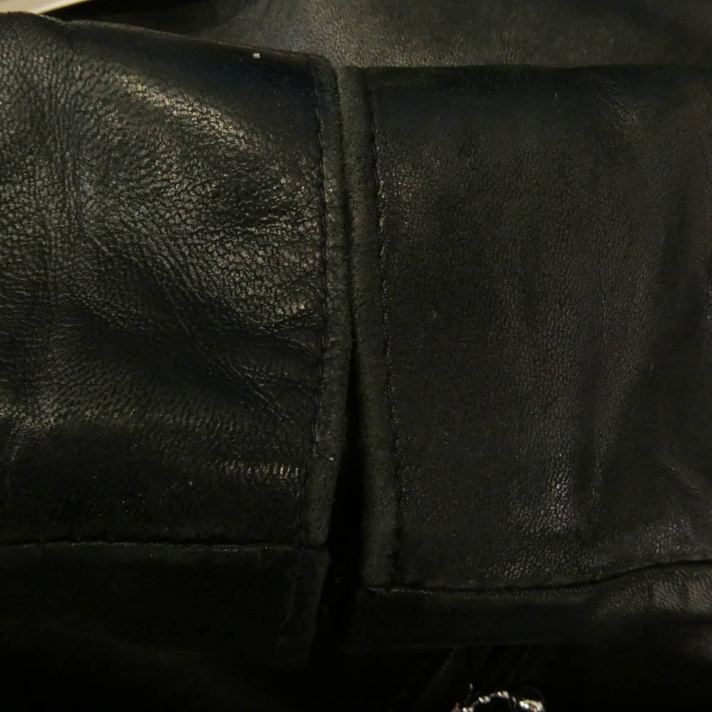 Lewis Leathers ルイスレザー 英国製 391T LIGHTNING TIGHT FIT ライトニング シープスキン ライダース ジャケット ブラック ブラック系 38【中古】