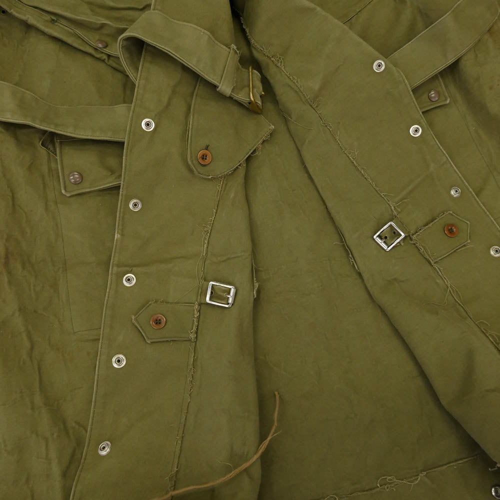 ヴィンテージ 50s BELGIUM ベルギー軍 Dispatch motorcycle coat ディスパッチ モーターサイクルコート モスグリーン系 サイズ表記なし【中古】