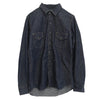 MINEDENIM マインデニム WST-501-81-013-9 5.5oz Western SH OWS ストレッチ素材 デニム ウエスタン 長袖 シャツ インディゴブルー系 1【中古】