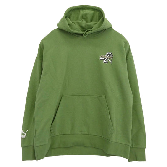 PUMA プーマ 532240 SANTA CRUZ サンタクルーズ プルオーバー パーカー フーディー グリーン系 XL【中古】