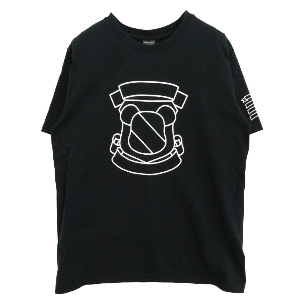 NUMBER(N)INE ナンバーナイン × メディコムトイ ベアブリックプリント クルーネック 半袖 Tシャツ ブラック系 3【中古】