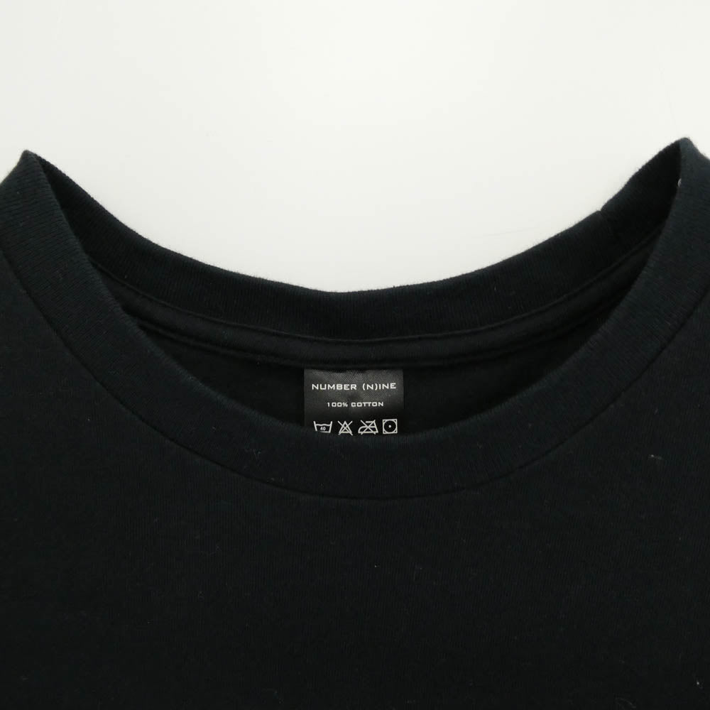 NUMBER(N)INE ナンバーナイン × メディコムトイ ベアブリックプリント クルーネック 半袖 Tシャツ ブラック系 3【中古】