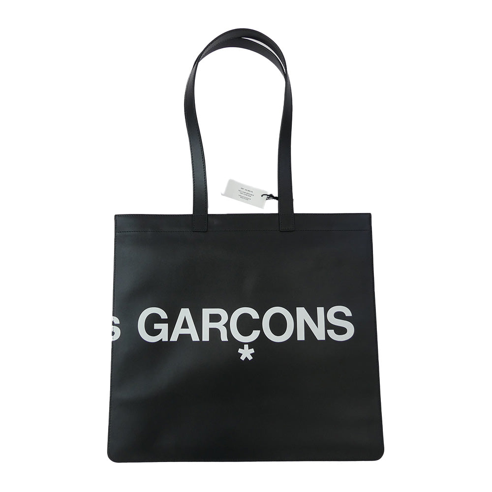 COMME des GARCONS コムデギャルソン 9001HL HUGE LOGO ヒュージロゴ レザー トートバッグ ブラック系【極上美品】【中古】