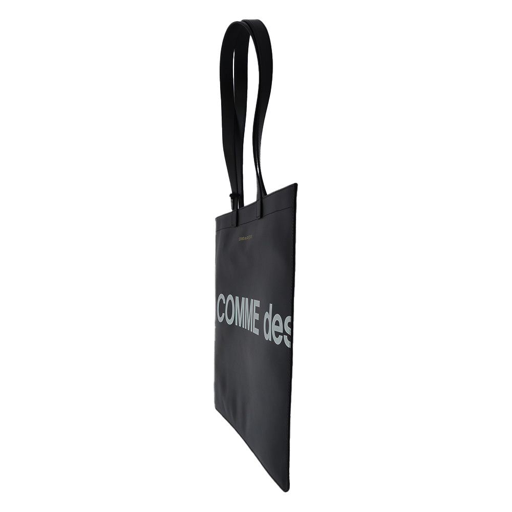 COMME des GARCONS コムデギャルソン 9001HL HUGE LOGO ヒュージロゴ レザー トートバッグ ブラック系【極上美品】【中古】