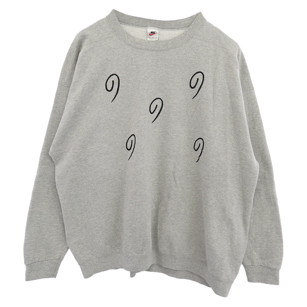 NIKE ナイキ 90s 90年代 の 渦巻 クルーネック スウェット グレー系 XXL【中古】