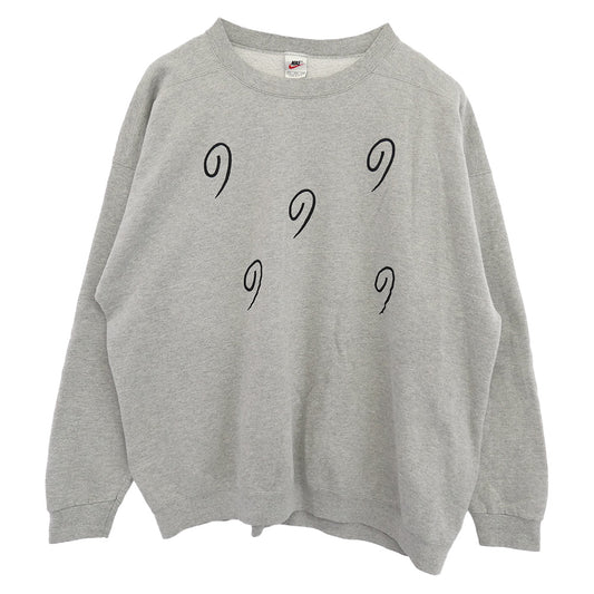 NIKE ナイキ 90s 90年代 の 渦巻 クルーネック スウェット グレー系 XXL【中古】