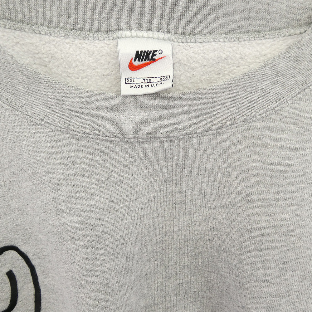 NIKE ナイキ 90s 90年代 の 渦巻 クルーネック スウェット グレー系 XXL【中古】