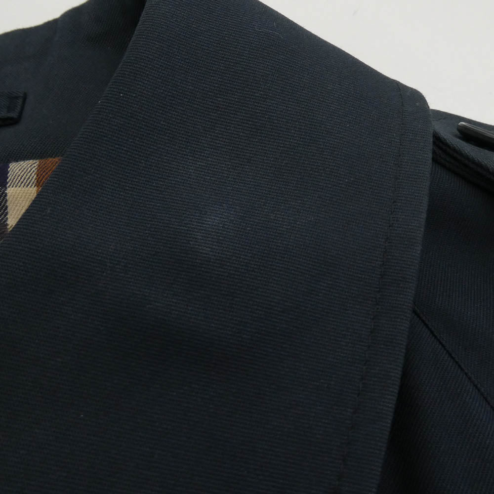 Aquascutum アクアスキュータム 英国製 イングランド製 トレンチコート ネイビー系 42REG【中古】