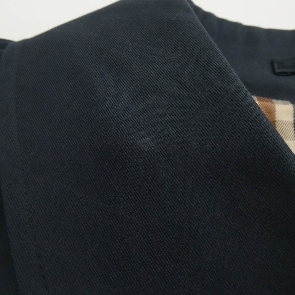 Aquascutum アクアスキュータム 英国製 イングランド製 トレンチコート ネイビー系 42REG【中古】