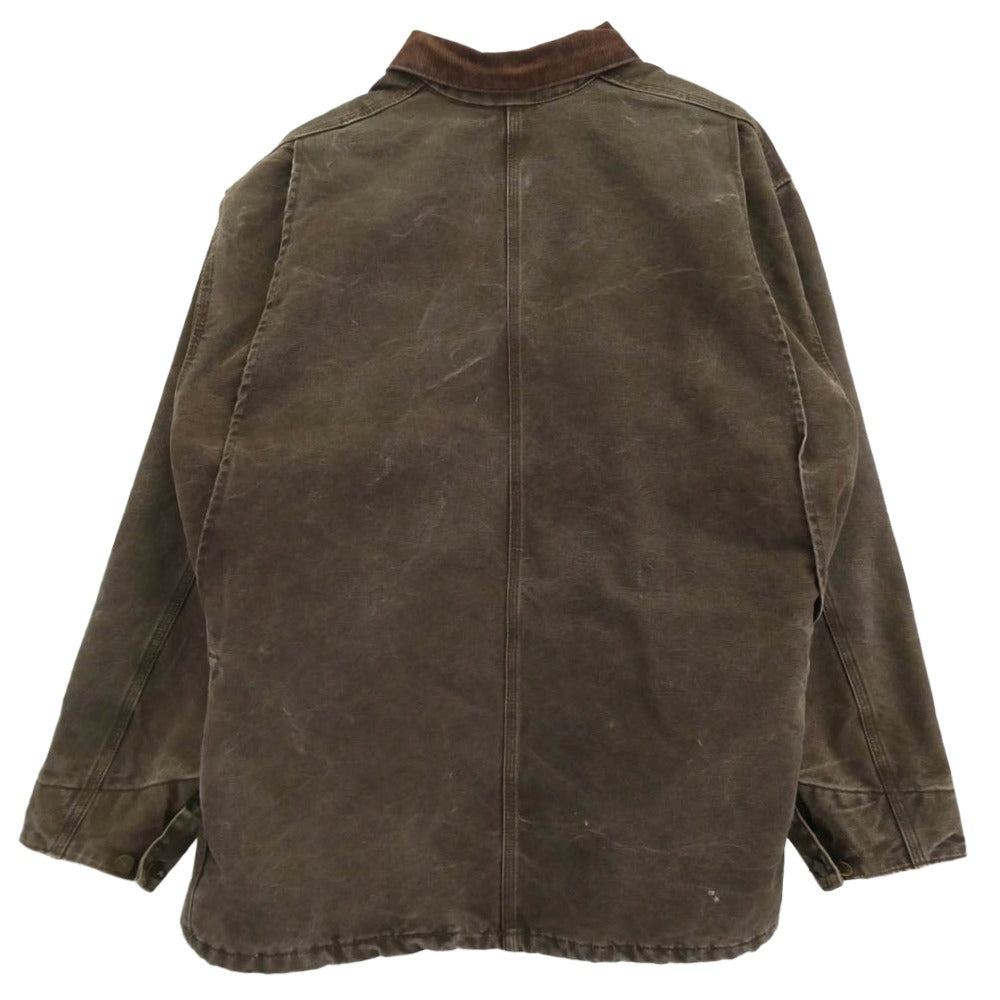 Carhartt カーハート 00s 2003年製 USA製 ブランケットライナー ダック地 カバーオール ブラウン系 XXL【中古】