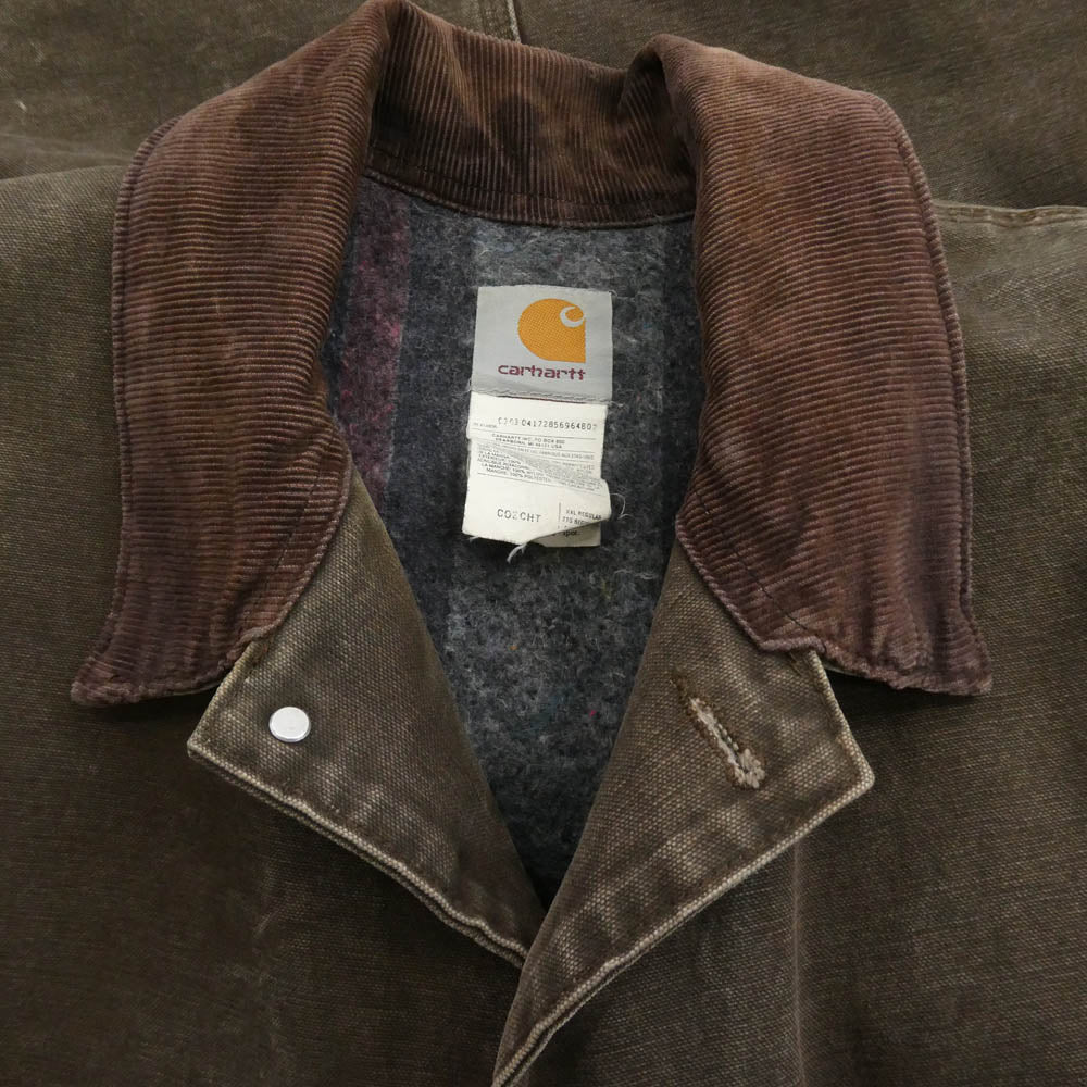 Carhartt カーハート 00s 2003年製 USA製 ブランケットライナー ダック地 カバーオール ブラウン系 XXL【中古】