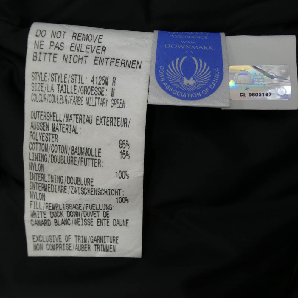 CANADA GOOSE カナダグース 4125M FREESTYLE VEST フリースタイル ベスト ダウンベスト カーキ系 M【中古】