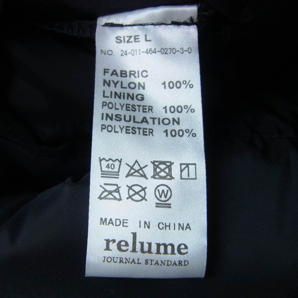 JOURNAL STANDARD ジャーナルスタンダード relume レリューム PAERTEX 中綿 ベスト ダークネイビー系 L【中古】