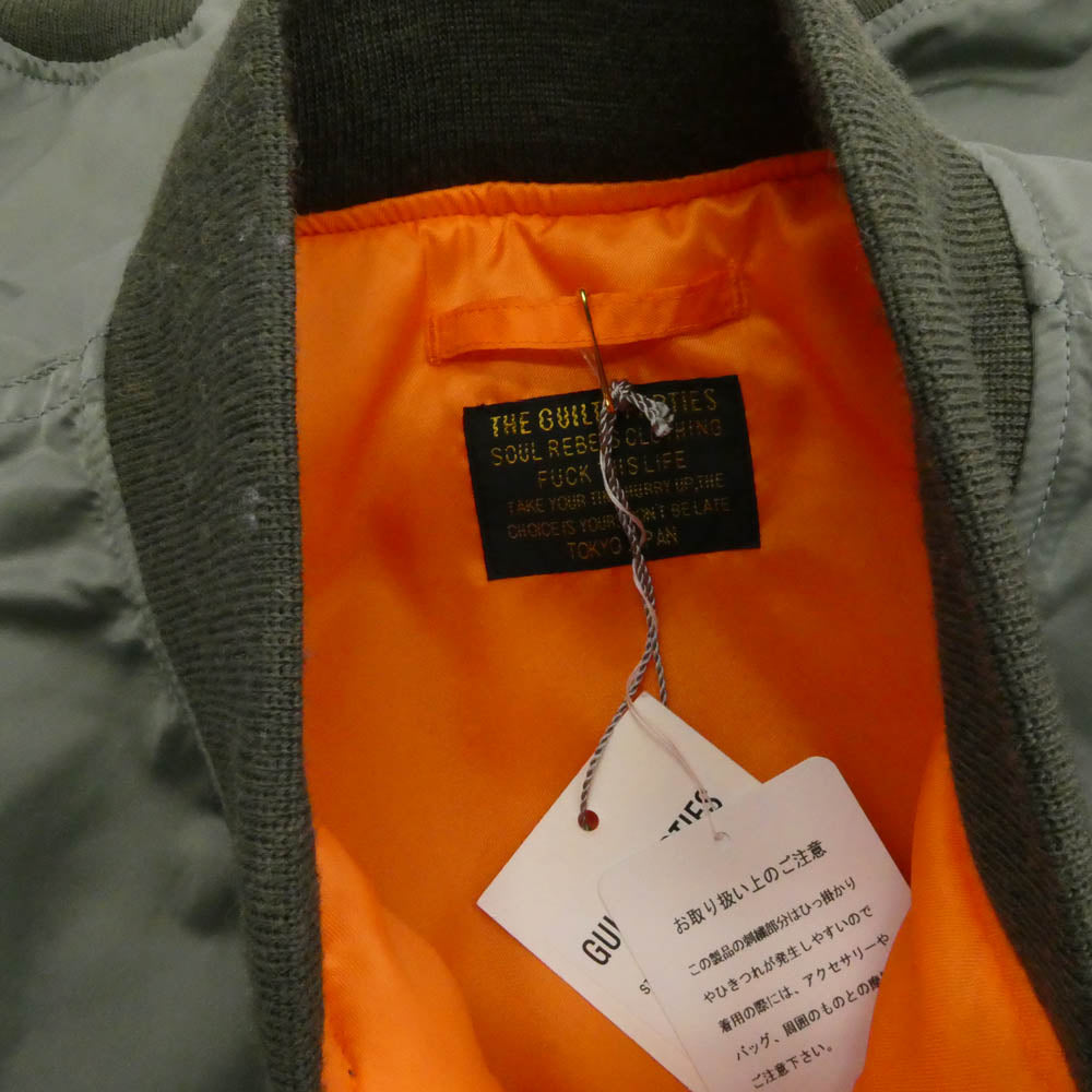 WACKO MARIA ワコマリア 25AW 25FW-WMO-ML03 MA-1 FLIGHT JACKET ゼブラ柄切替 フライトジャケット ブルゾン カーキ系 オレンジ系 S【中古】