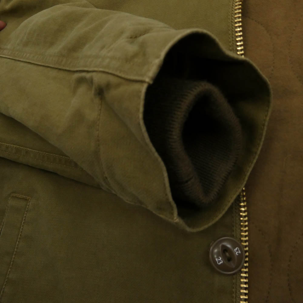 NEIGHBORHOOD ネイバーフッド 25AW 252SZNH-JKM01 N-1 DECK JACKET 襟ボア デッキジャケット ミリタリージャケット カーキ系 S【美品】【中古】