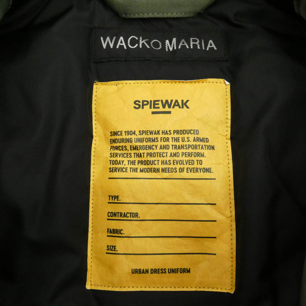 WACKO MARIA ワコマリア 25AW 25FW-WMO-SW01 SPIEWAK スピワック CWU-45 FLIGHT JACKET フライトジャケット ブルゾン グリーン系 S【極上美品】【中古】