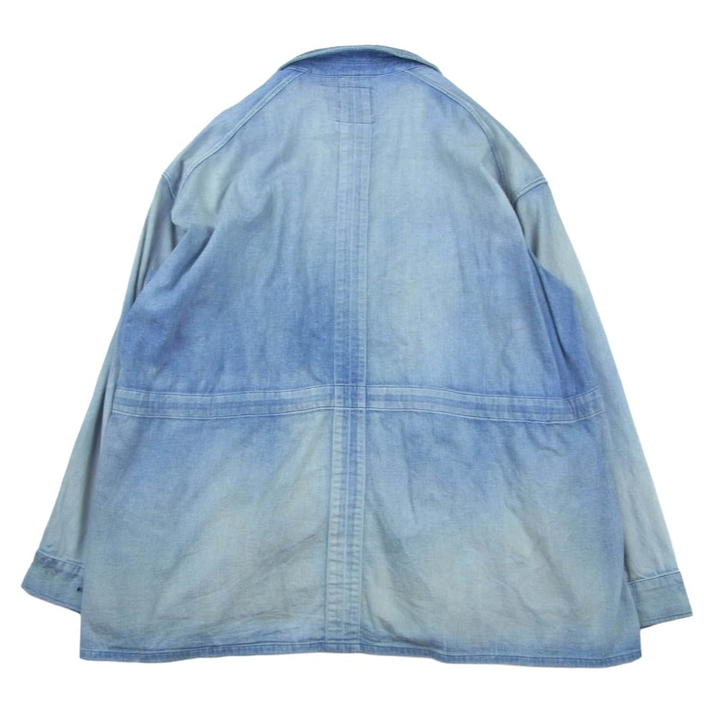 ANCELLM アンセルム 24AW ANC-SH42-A AGING DENIM SHIRT JACKET エイジング デニム シャツ ジャケット インディゴブルー系 1【中古】