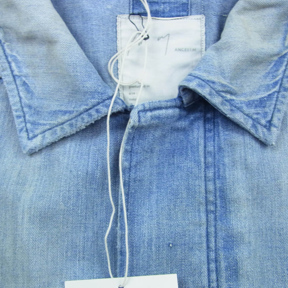 ANCELLM アンセルム 24AW ANC-SH42-A AGING DENIM SHIRT JACKET エイジング デニム シャツ ジャケット インディゴブルー系 1【中古】
