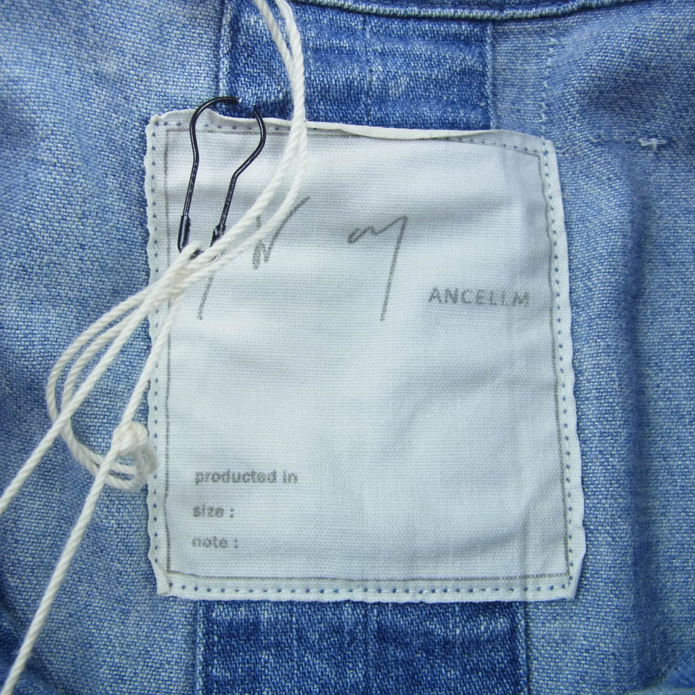 ANCELLM アンセルム 24AW ANC-SH42-A AGING DENIM SHIRT JACKET エイジング デニム シャツ ジャケット インディゴブルー系 1【中古】