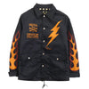 SKULL FLIGHT スカルフライト Riders Coach Jacket コーチ ジャケット ネイビー系 オレンジ系 40【中古】