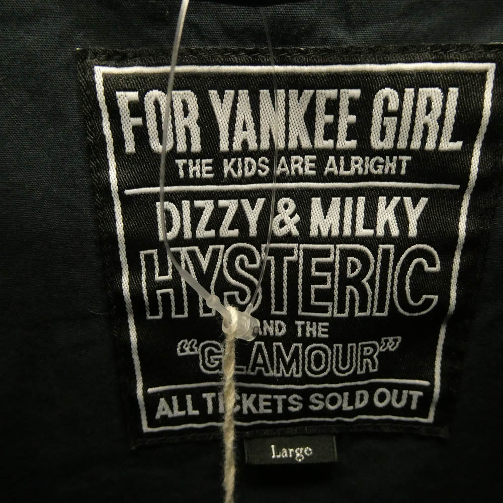 HYSTERIC GLAMOUR ヒステリックグラマー 25AW 02253AH06 HG1963 ワッペン ファティーグシャツ 長袖 ミリタリー シャツ ネイビー系 L【中古】