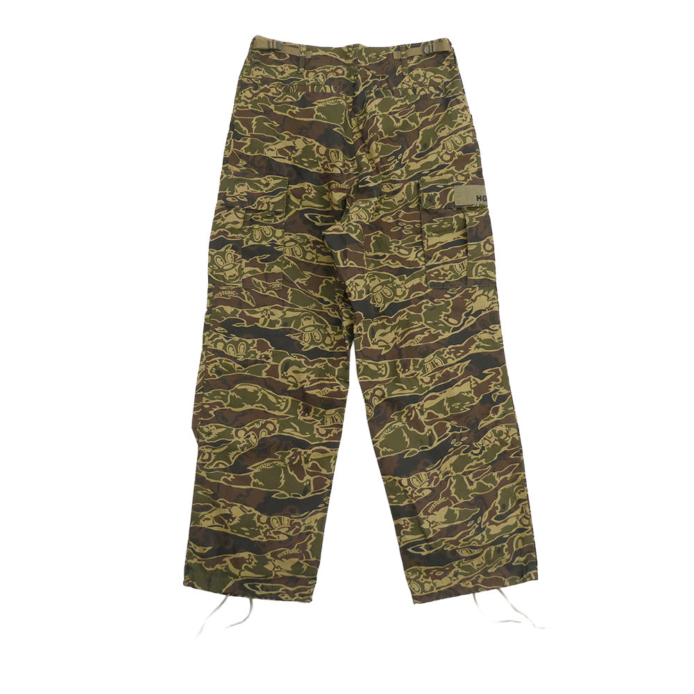 HYSTERIC GLAMOUR ヒステリックグラマー 25AW 02253AP03 タイガーストライプ オリジナルカモフラ 6ポケット カーゴパンツ カーキ系 M【美品】【中古】