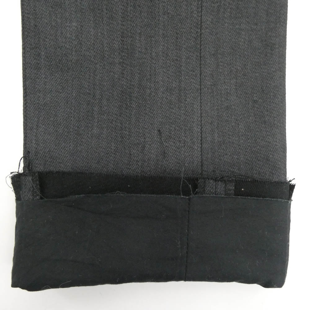 THE VIRIDI-ANNE ザ ヴィリジアン VI-1100-04 リネン混ウール 変形デザイン スリムフィット シンチバック 立体 スラックスパンツ グレー系 1【中古】