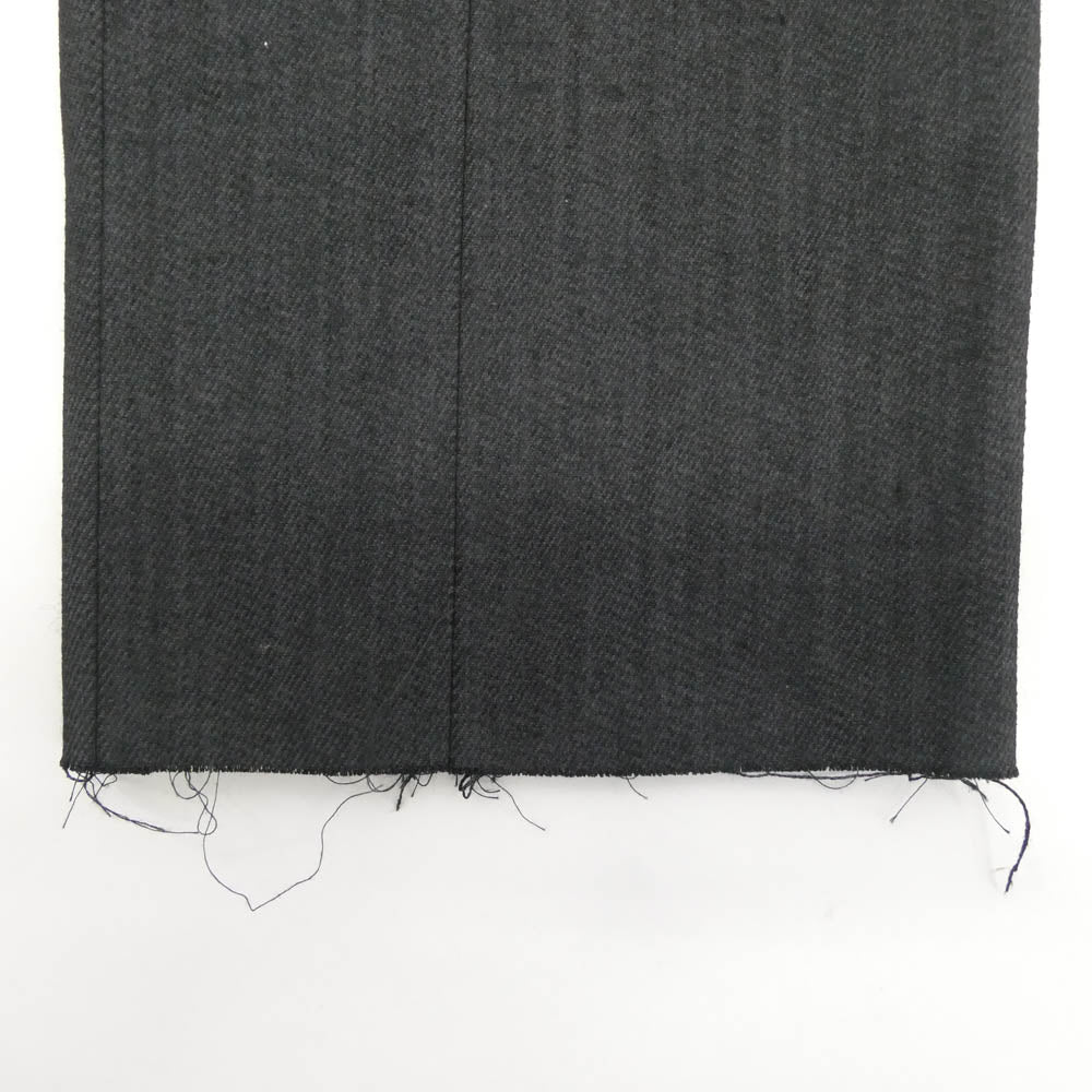 THE VIRIDI-ANNE ザ ヴィリジアン VI-1100-04 リネン混ウール 変形デザイン スリムフィット シンチバック 立体 スラックスパンツ グレー系 1【中古】